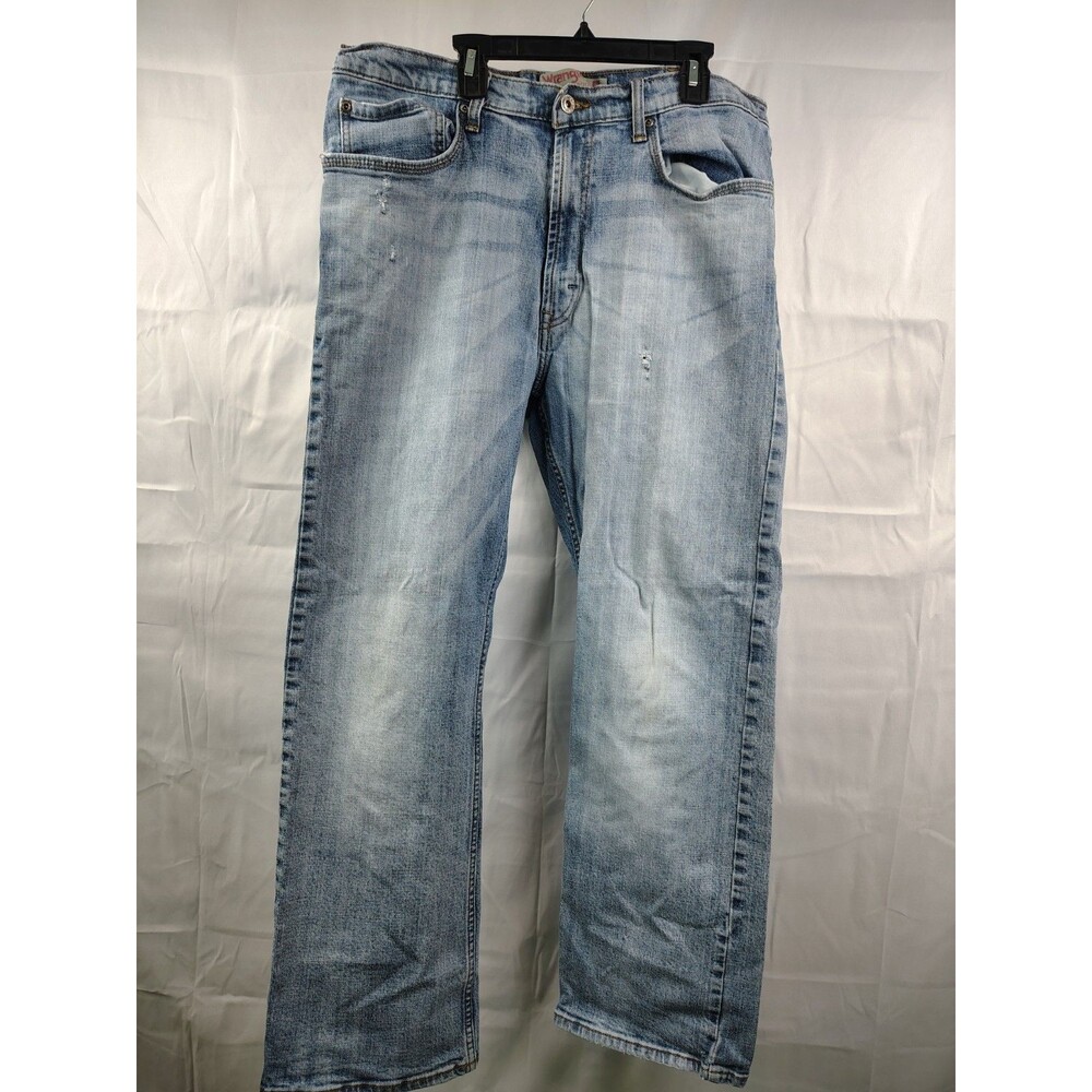 Vtg Wrangler Faded Distressed Bootcut Jeans Relaxed Boot Cut Flex Denim 36X30